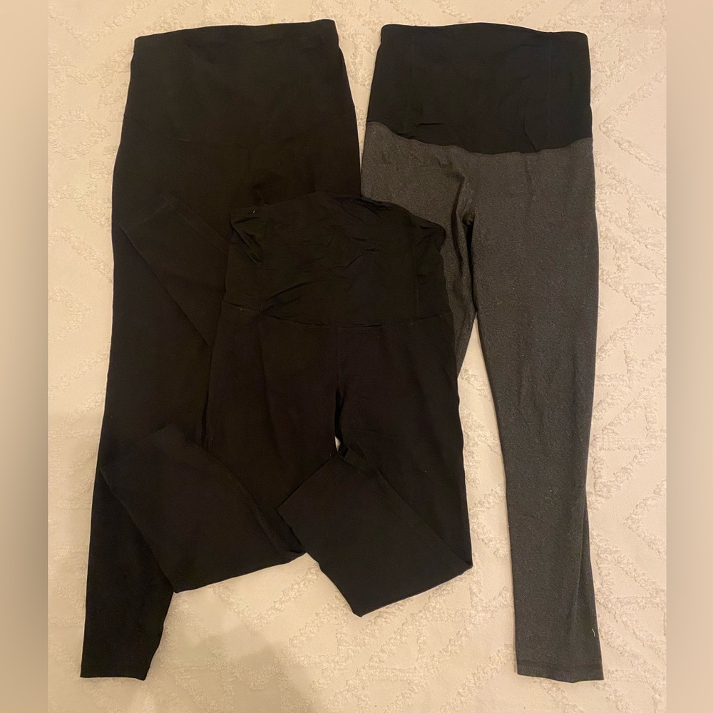 Lot of Maternity Leggings- Size Medium